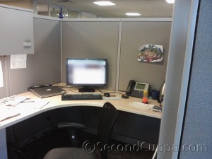 My office cubicle, where I sometimes avoid life