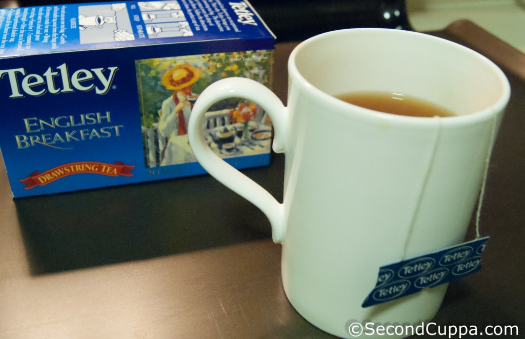 Image of Tetley English Breakfast Drawstring Tea and Mug