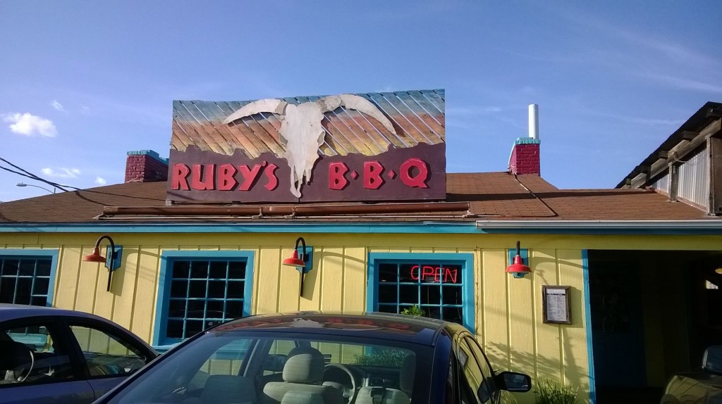 Image of Ruby's BBQ Exterior and Sign
