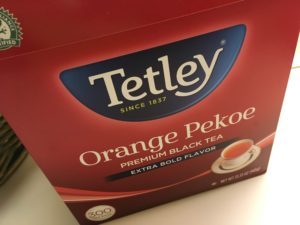 Tetley (Since 1837) Orange Pekoe Premium Black Tea - Extra Bold Flavor - Box Front