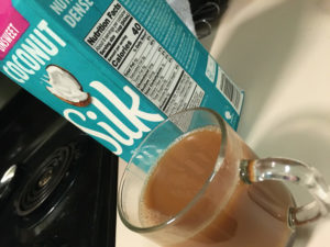 Cup of tea with Silk Coconut Milk
