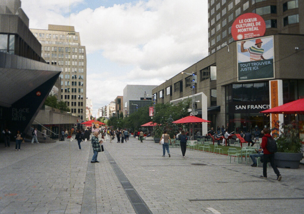 In between Place des Art and Complexe Desjardins